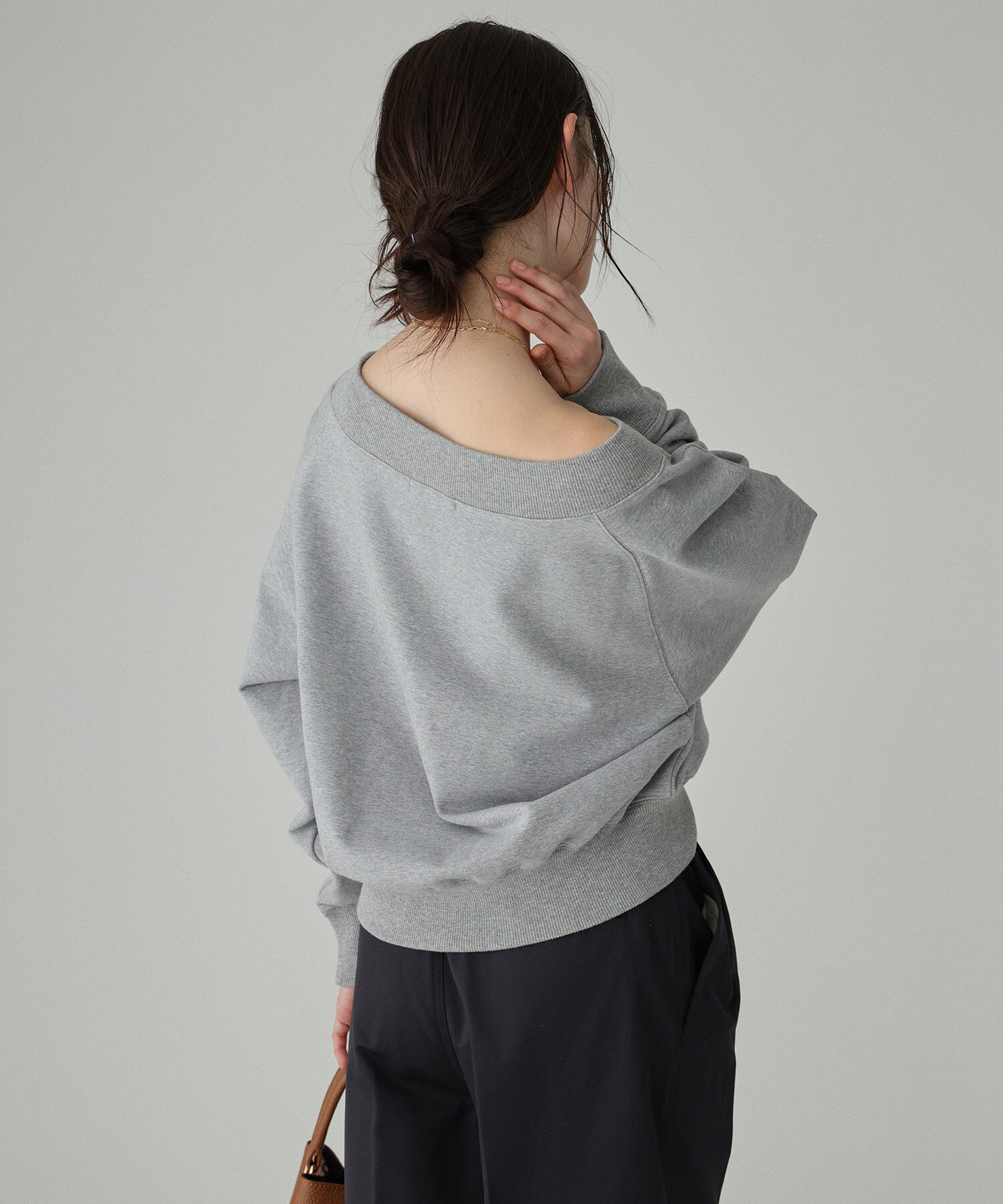 BABYLONE「ボ－トネック裏毛プルオーバー」|スウェット・ジャージ|