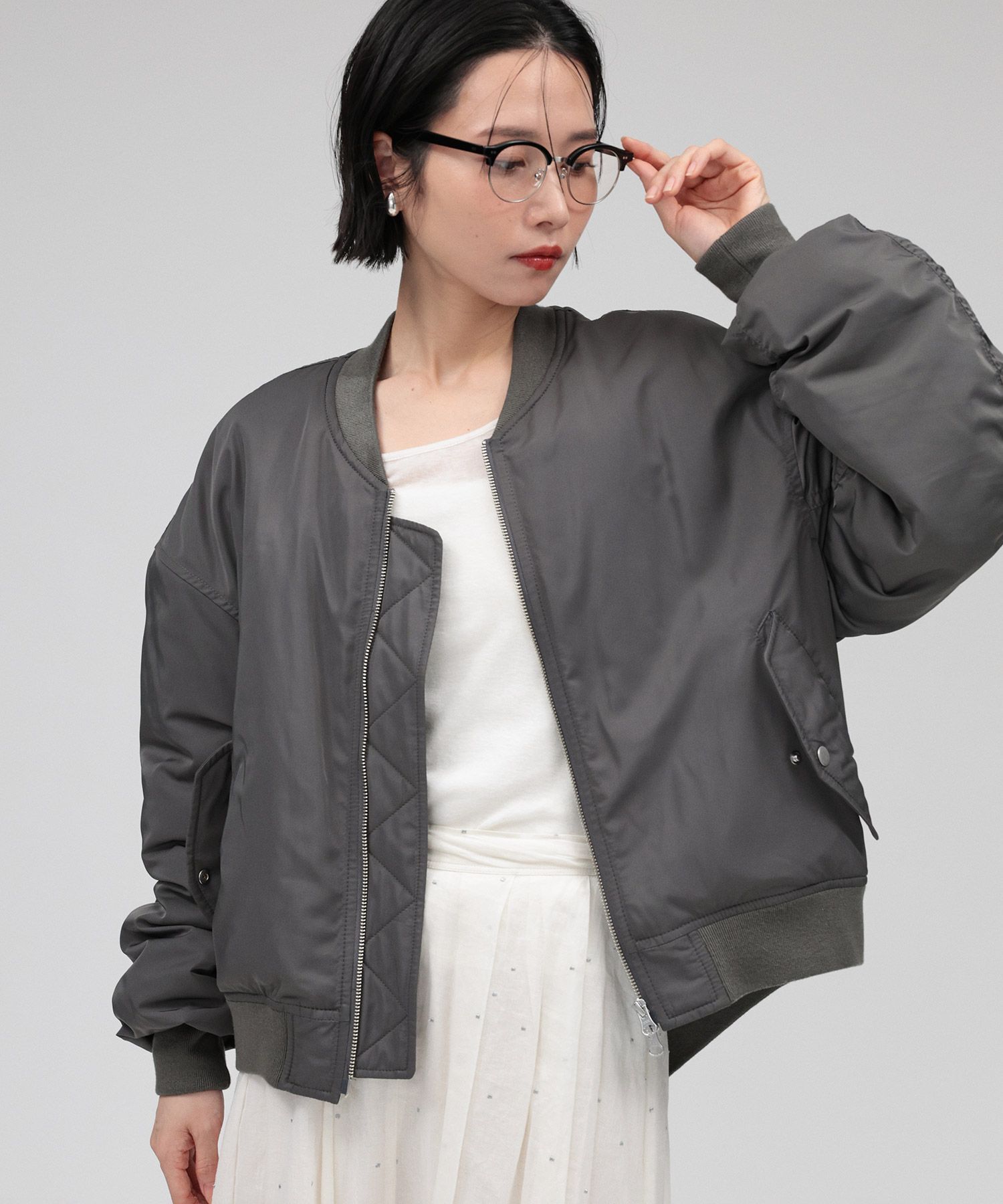 BABYLONE「ショートMA-1」|ブルゾン・スタジャン|