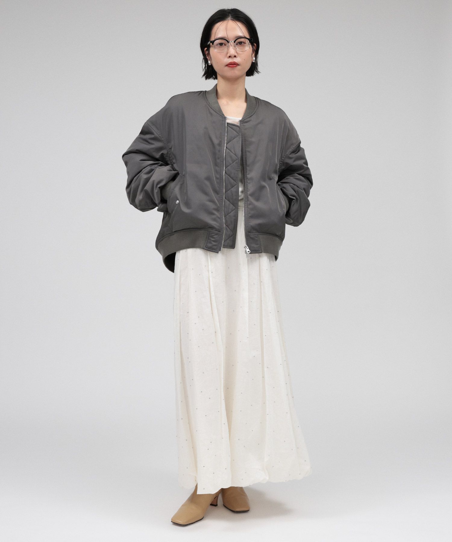 BABYLONE「ショートMA-1」|ブルゾン・スタジャン|