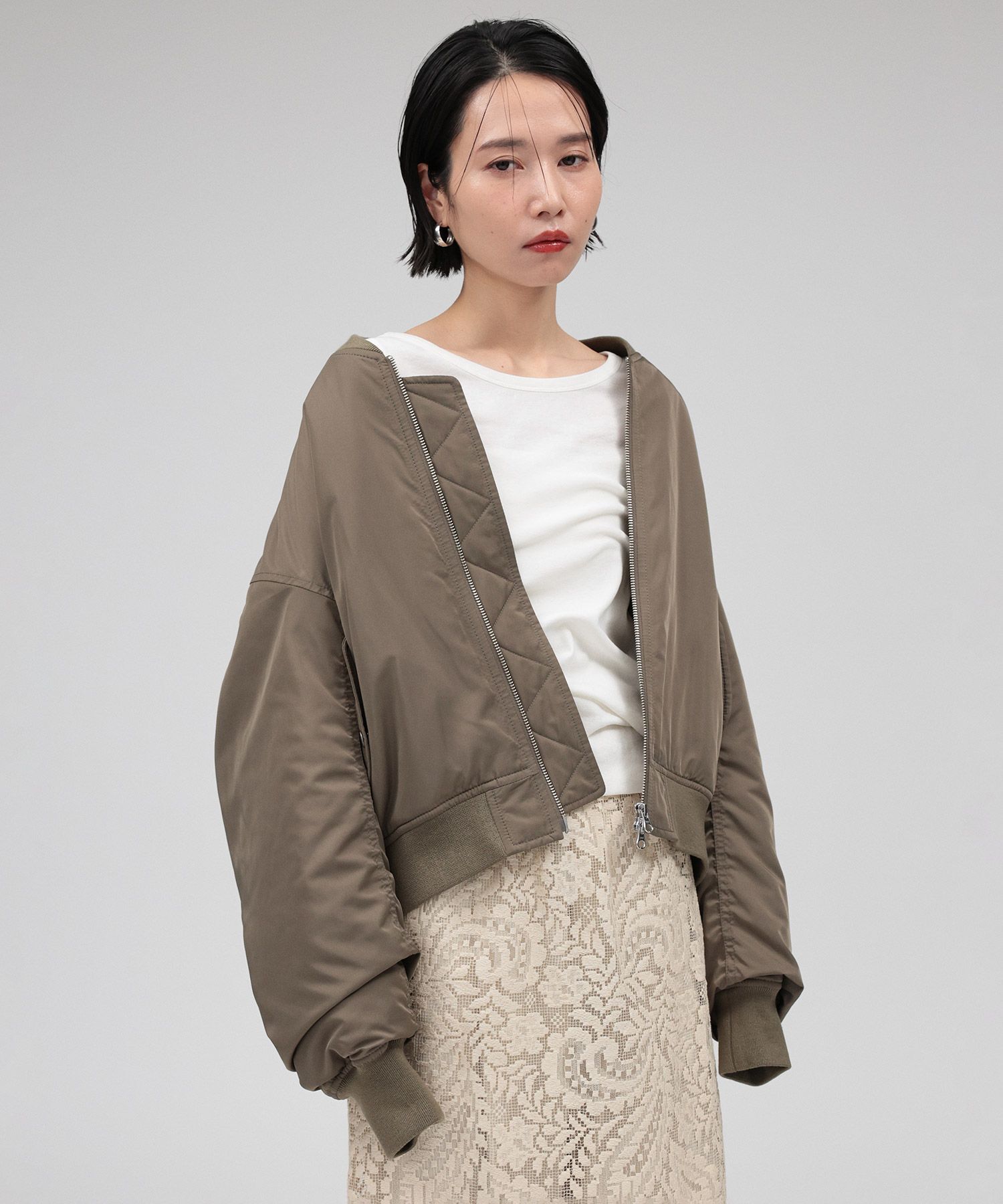 BABYLONE「ショートMA-1」|ブルゾン・スタジャン|