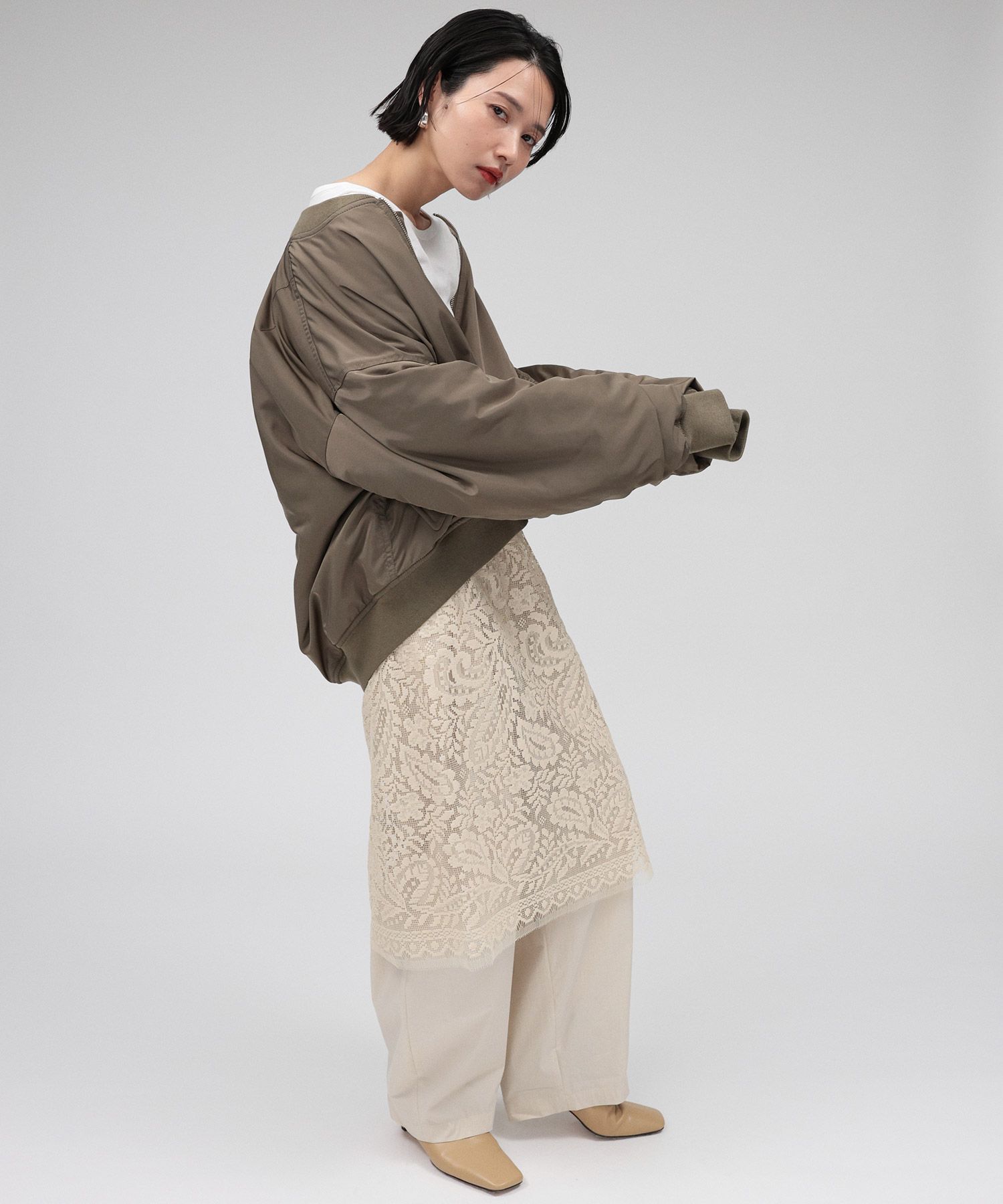 BABYLONE「ショートMA-1」|ブルゾン・スタジャン|