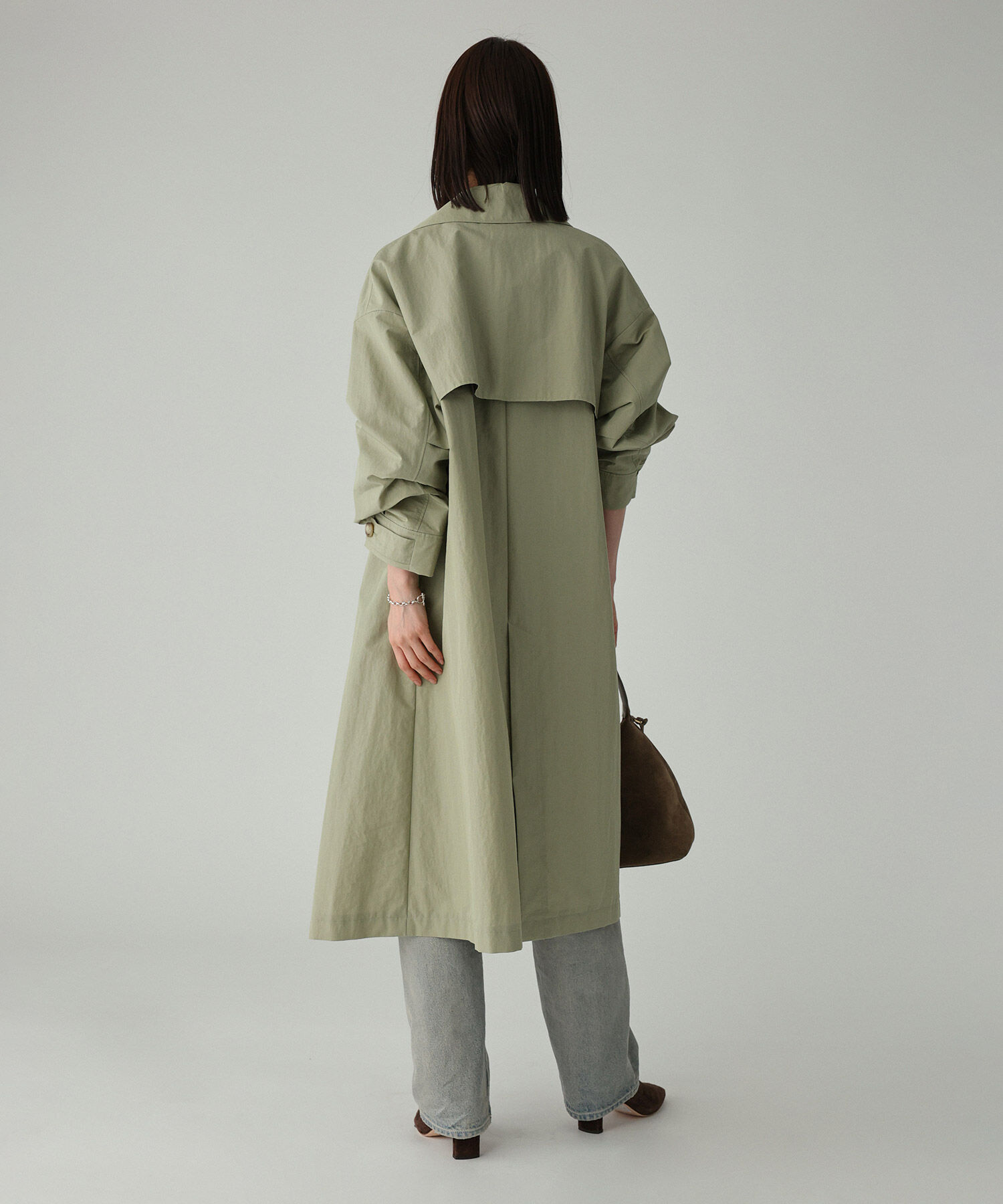 BABYLONE「コットンナイロンロングトレンチ」|トレンチコート|