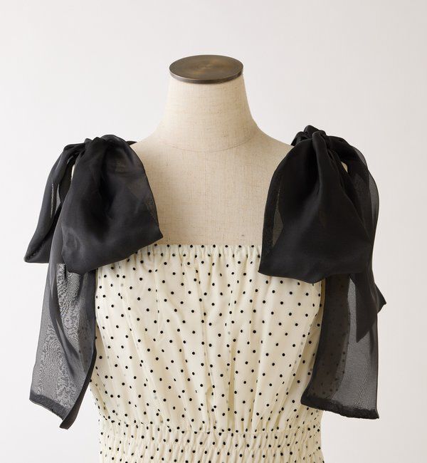  「【premiumorder】肩リボンティアードキャミワンピ」|ワンピース|