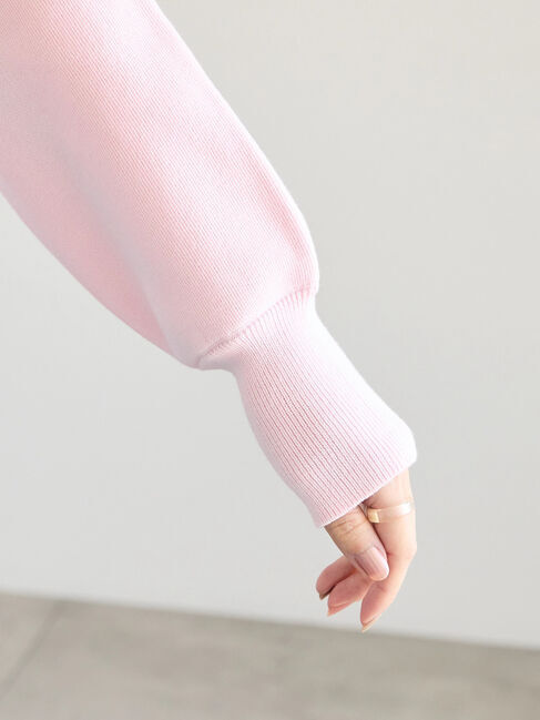 Te chichi「スタンドショルダーメタルボタンニット」|ニット・セーター|