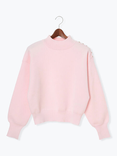 Te chichi「スタンドショルダーメタルボタンニット」|ニット・セーター|