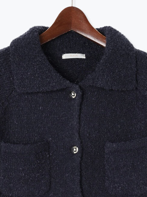 Te chichi「衿付ニットジャケット」|カーディガン|