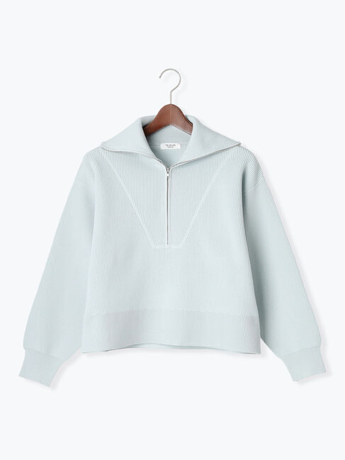 Te chichi TERRASSE「無撚糸ハーフジップニット」|ニット・セーター|