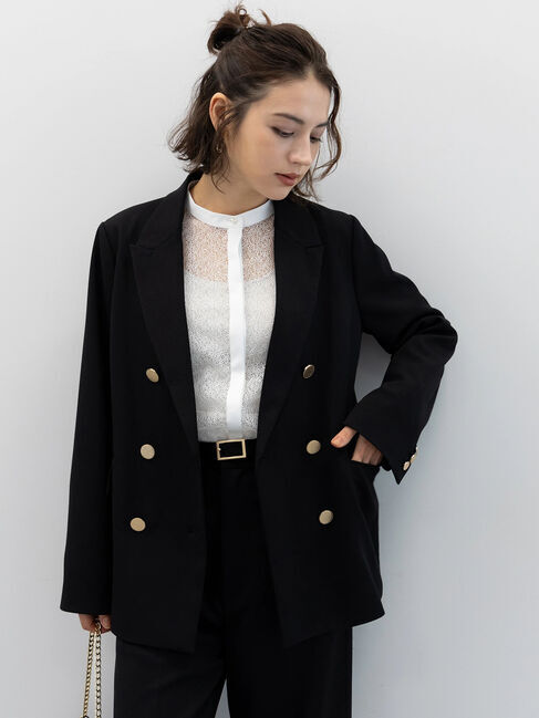 Te chichi「【セレモニーアイテム】キャンディースリーブレースブラウス」|シャツ・ブラウス|