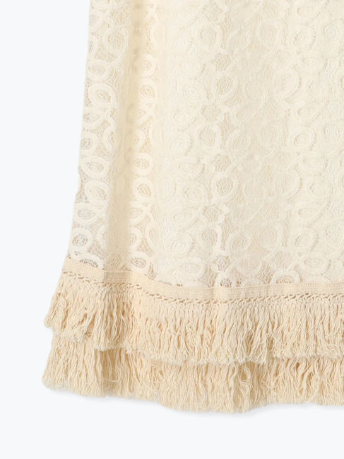 Te chichi「【Atelier Sucre】バテンレースフリンジタイトスカート《2025spring catalog item》」|スカート|