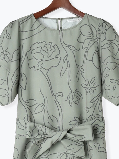 Te chichi TERRASSE「【日比谷花壇コラボ】刺繍ライクプリントワンピース」|ワンピース|