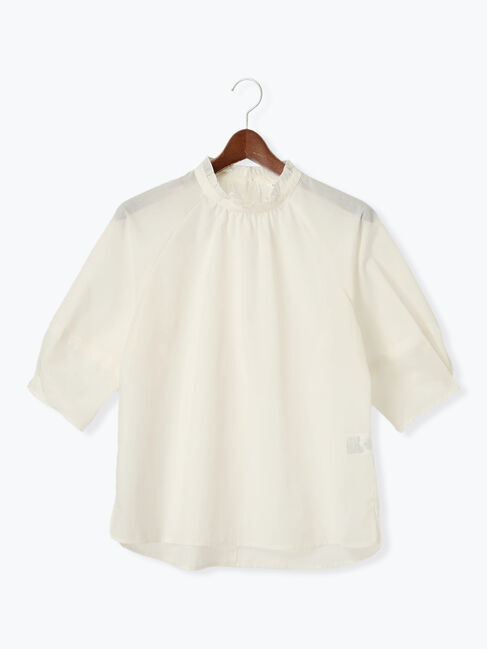 Te chichi TERRASSE「【イージーケア】無地/柄アソートスタンドフリルブラウス」|シャツ・ブラウス|