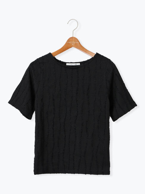 Lugnoncure「フリンジクルーネック半袖トップス」|その他|