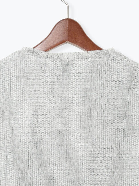 Te chichi「【セレモニーアイテム】ツイードVネックジレ」|ダウンベスト・ベスト|