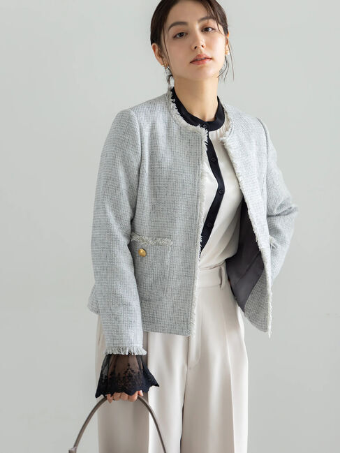 Te chichi「【セレモニーアイテム】ツイードノーカラージャケット」|その他|