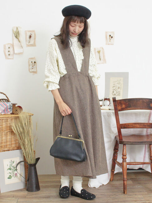 Samansa Mos2「ツイードライクジャンパースカート」|ワンピース|