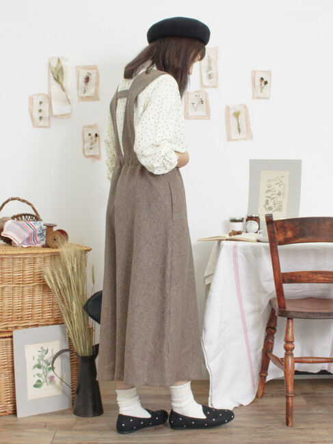 Samansa Mos2「ツイードライクジャンパースカート」|ワンピース|