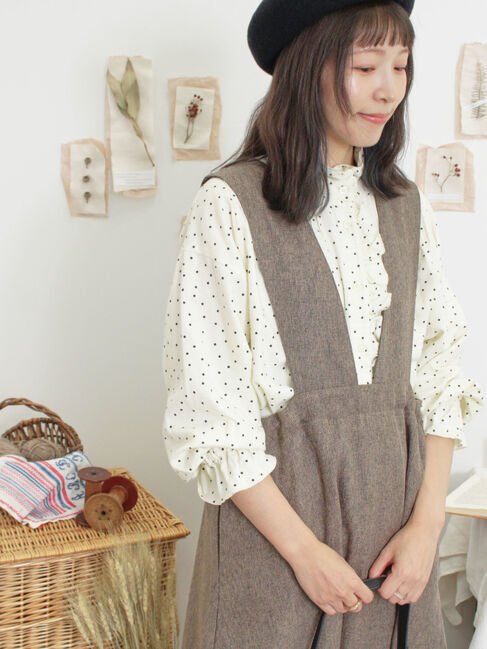 Samansa Mos2「ツイードライクジャンパースカート」|ワンピース|