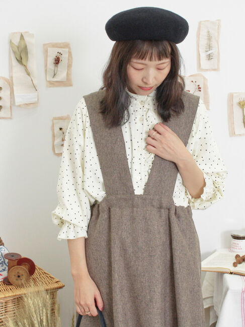 Samansa Mos2「ツイードライクジャンパースカート」|ワンピース|