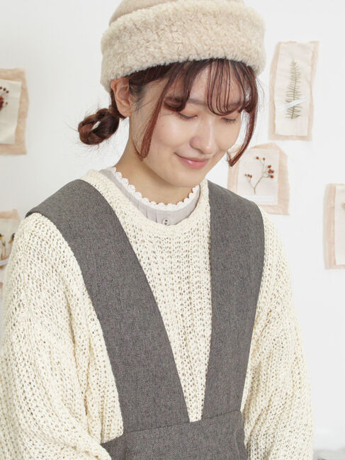 Samansa Mos2「ツイードライクジャンパースカート」|ワンピース|