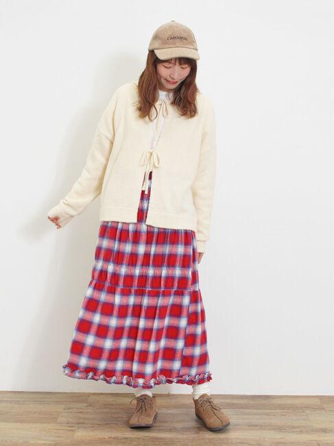 Samansa Mos2「シャーリングティアードスカート」|スカート|