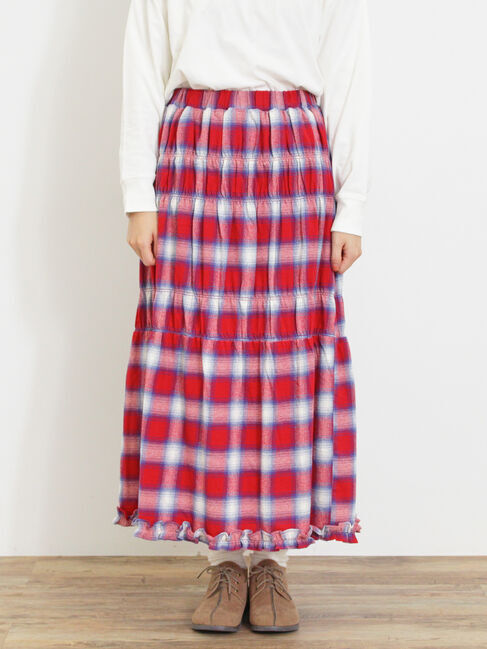 Samansa Mos2「シャーリングティアードスカート」|スカート|