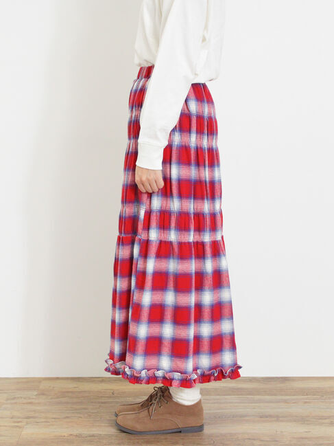 Samansa Mos2「シャーリングティアードスカート」|スカート|