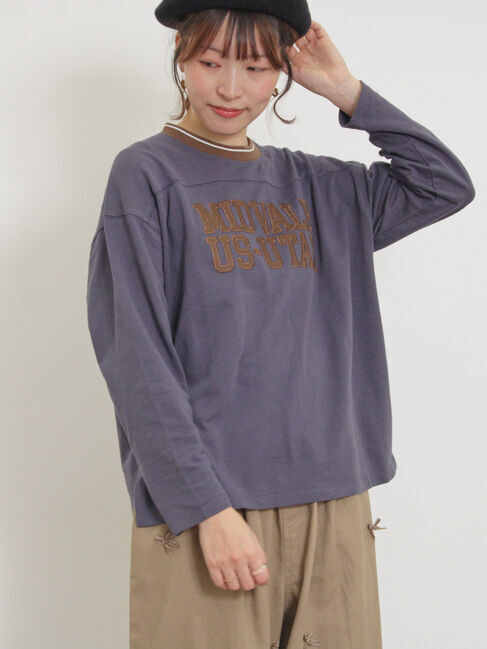 Samansa Mos2「ワッペンロゴスウェット」|Tシャツ・カットソー|