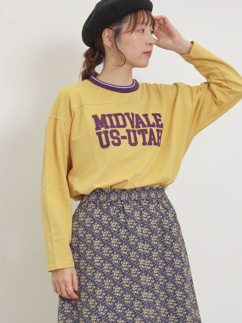 Samansa Mos2「ワッペンロゴスウェット」|Tシャツ・カットソー|イエロー