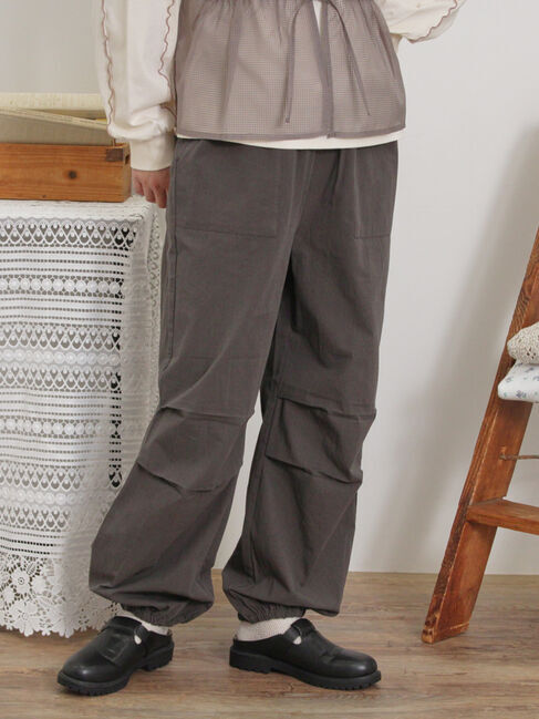 Samansa Mos2「【M/Lサイズ】パラシュートパンツ」|その他|チャコールグレー