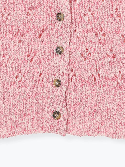 Samansa Mos2「テープヤーンラウンドカラーカーディガン」|カーディガン|