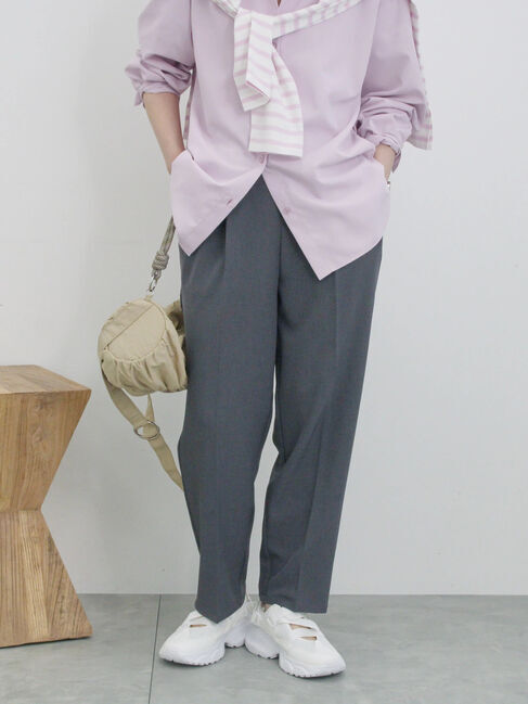 Samansa Mos2 blue「【イージーケア・吸水速乾】マルチスタイルテーパードパンツ」|その他|