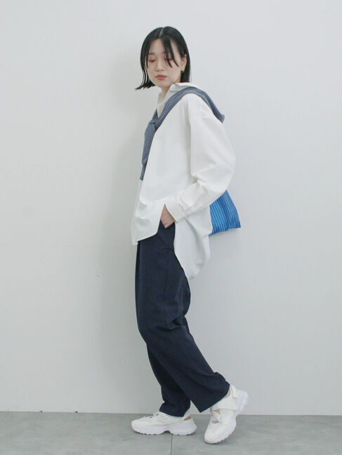 Samansa Mos2 blue「【イージーケア・吸水速乾】マルチスタイルテーパードパンツ」|その他|