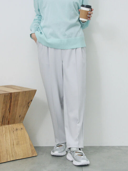 Samansa Mos2 blue「【イージーケア・吸水速乾】マルチスタイルテーパードパンツ」|その他|