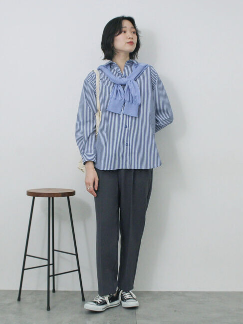 Samansa Mos2 blue「【イージーケア・吸水速乾】マルチスタイルテーパードパンツ」|その他|