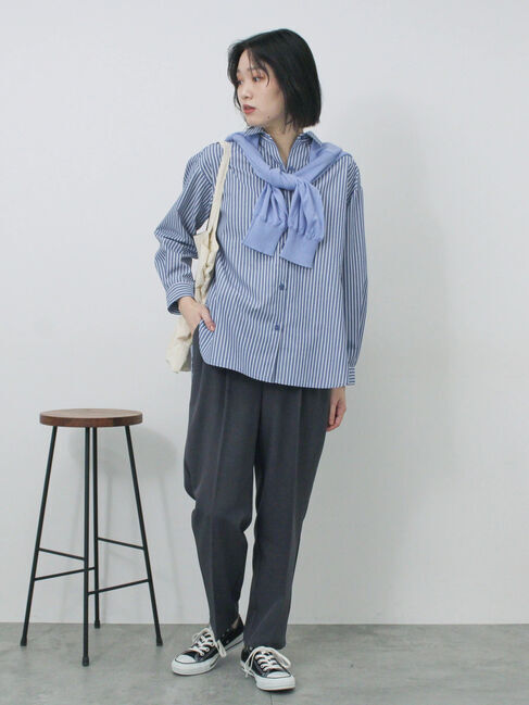 Samansa Mos2 blue「【イージーケア・吸水速乾】マルチスタイルテーパードパンツ」|その他|