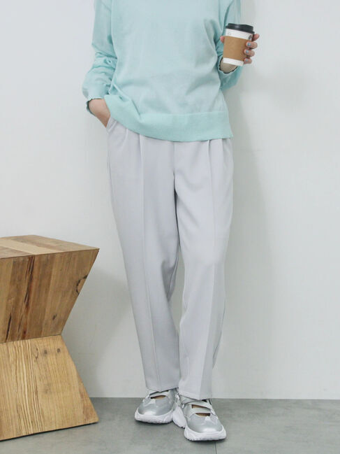 Samansa Mos2 blue「【イージーケア・吸水速乾】マルチスタイルテーパードパンツ」|その他|Ｓグレー