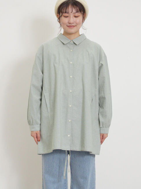 Samansa Mos2「裾ドロストチュニック」|シャツ・ブラウス|