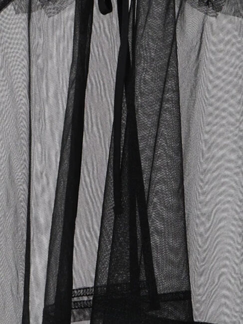 Samansa Mos2 blue「2wayラメチュールフリルプルオーバー」|Tシャツ・カットソー|