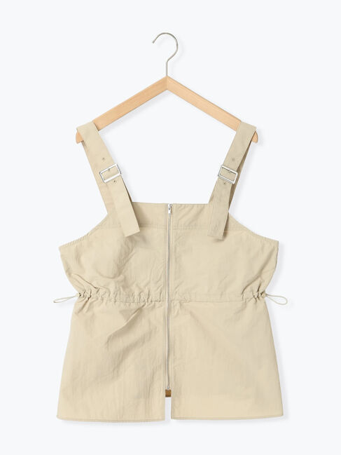 Samansa Mos2 blue「フロントジップドロストビスチェ」|シャツ・ブラウス|