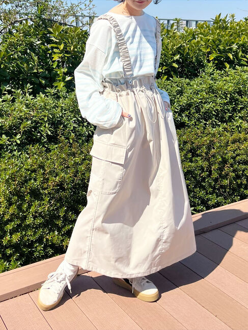 Samansa Mos2「サス取り外し2WAYスカート」|スカート|ベージュ