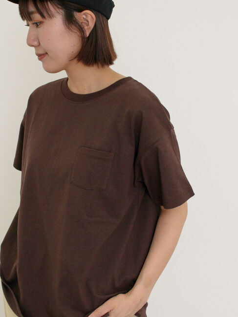 Samansa Mos2「【USAコットン】Tシャツ」|Tシャツ・カットソー|ダークブラウン
