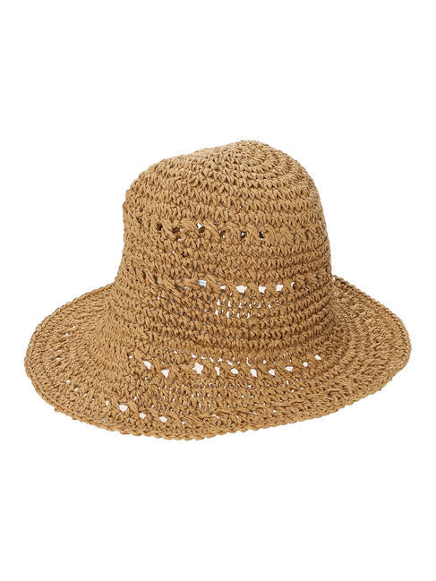 Samansa Mos2 blue「編み柄ぺーパーハット」|その他|