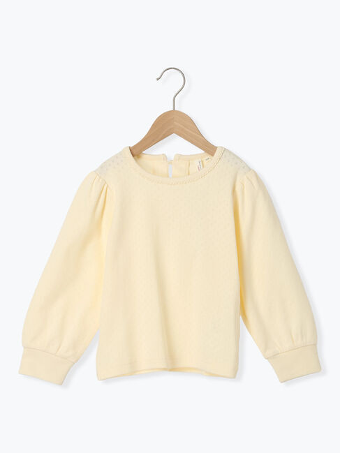 Samansa Mos2 Lagom「パターンメッシュカットソー」|Tシャツ・カットソー|イエロー