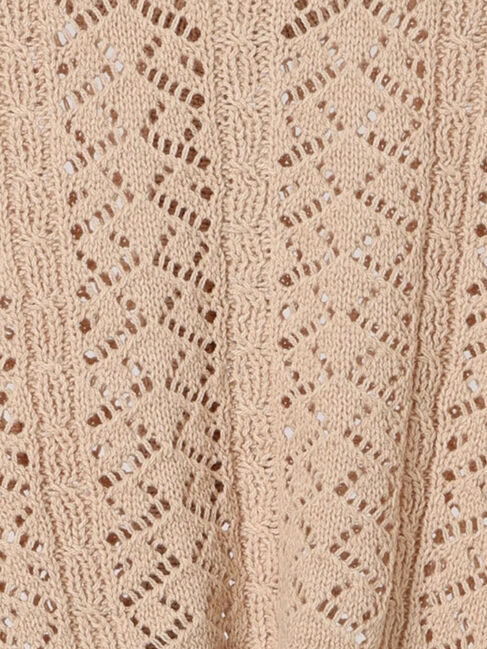 Samansa Mos2 Lagom「前後着透かし編みニットベスト」|ダウンベスト・ベスト|