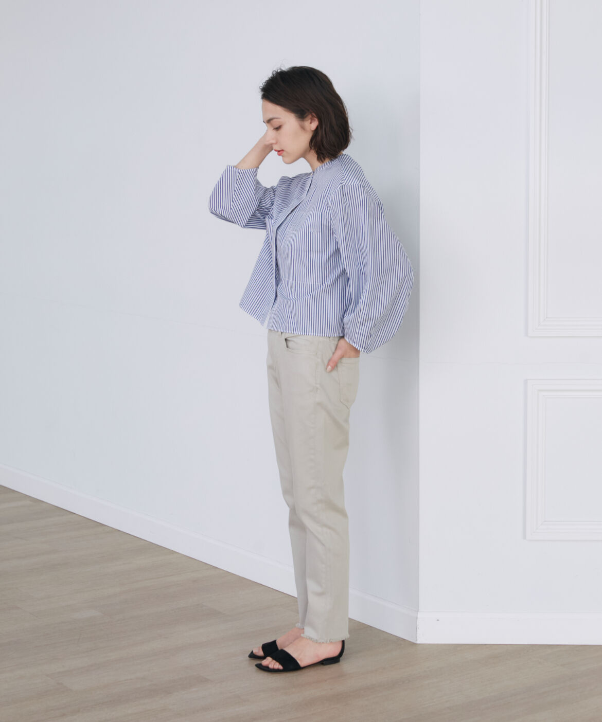 INED「《SUPERIOR CLOSET》H.Salt ミッドライズテーパードデニム《Healthy DENIM》」|デニム|