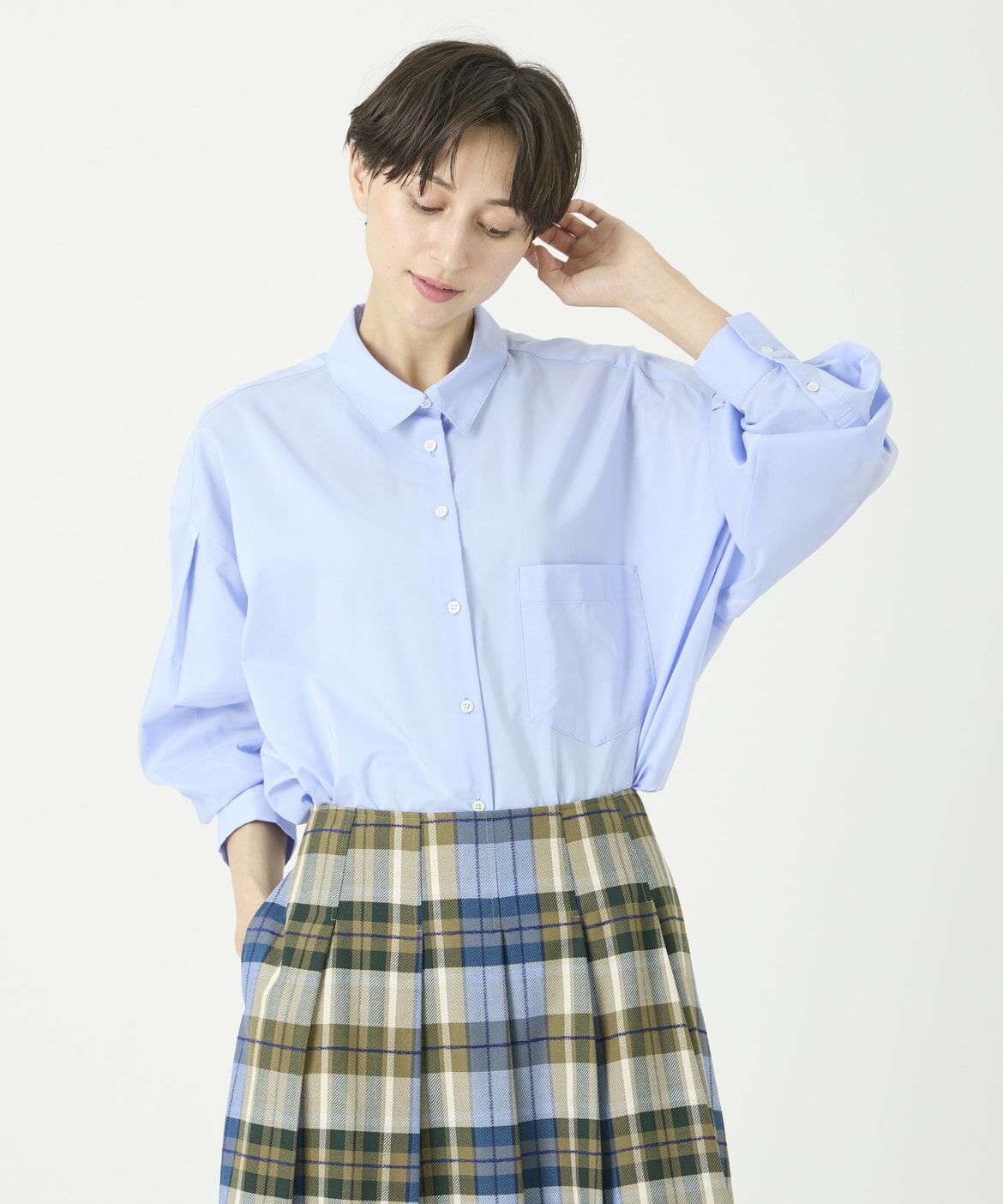 DAY by DAY it&rsquo;s international「クロップドシャツ《スビン綿MIXローン》」|シャツ・ブラウス|