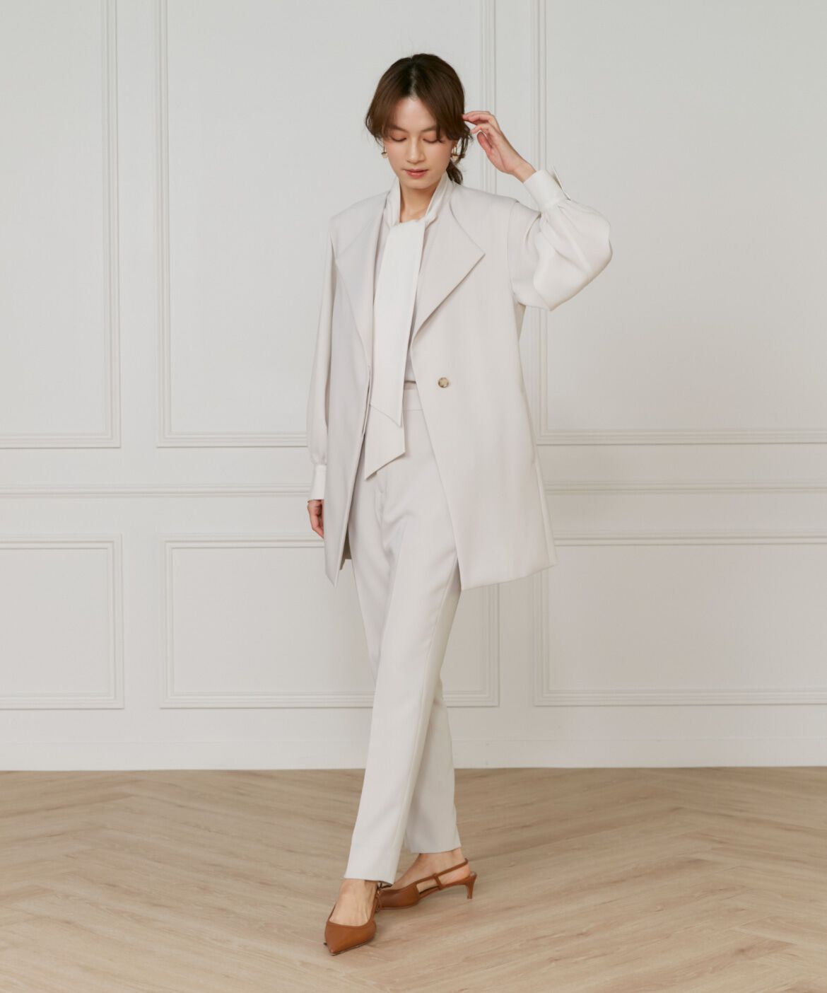 INED「《大きいサイズ》テーパードパンツ」|その他|