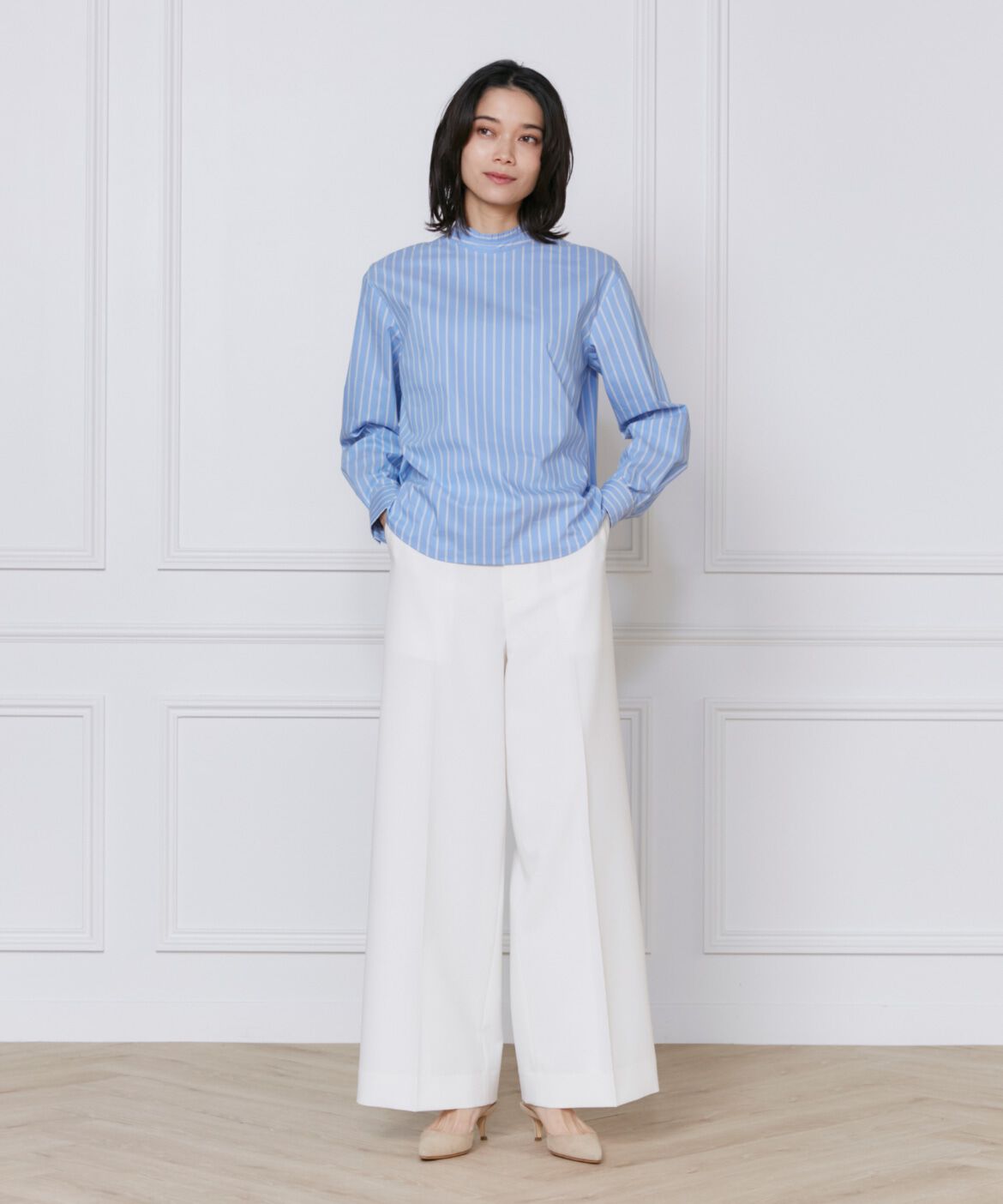 INED「《大きいサイズ》美脚ワイドパンツ」|その他|