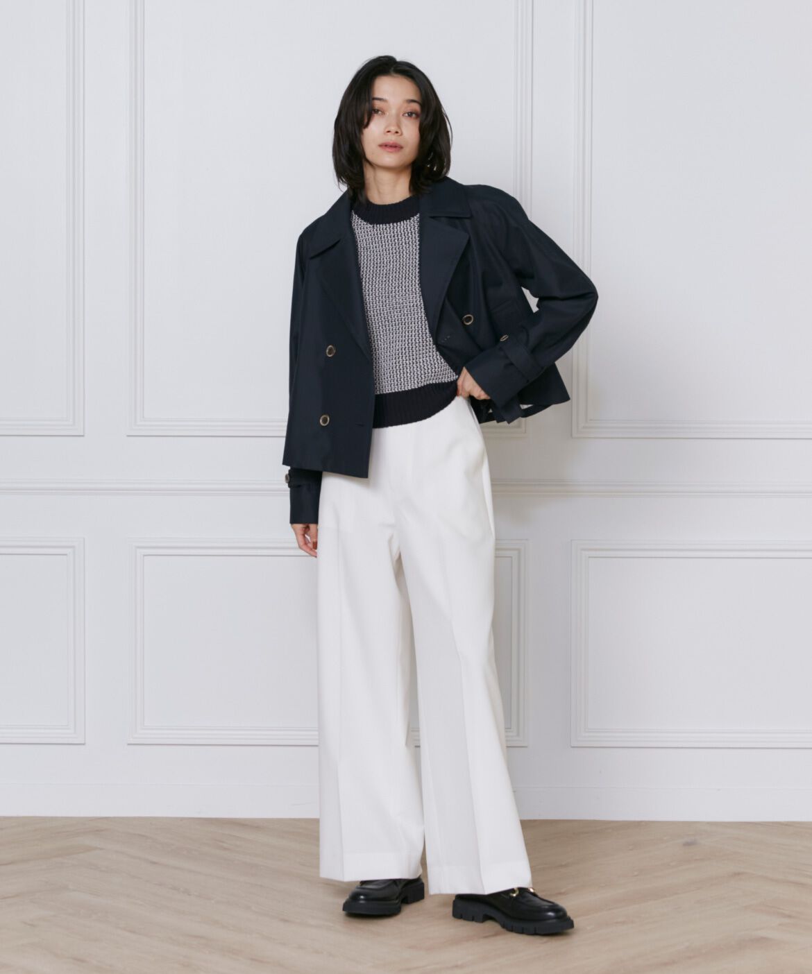 INED「《大きいサイズ》美脚ワイドパンツ」|その他|