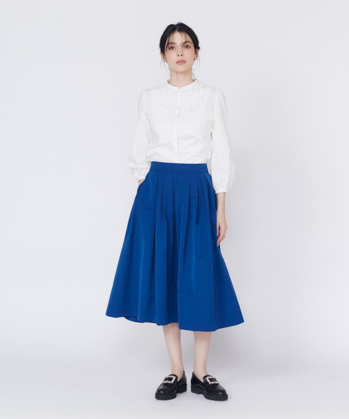 Maglie le cassetto「タックボリュームスカート」|フレア|